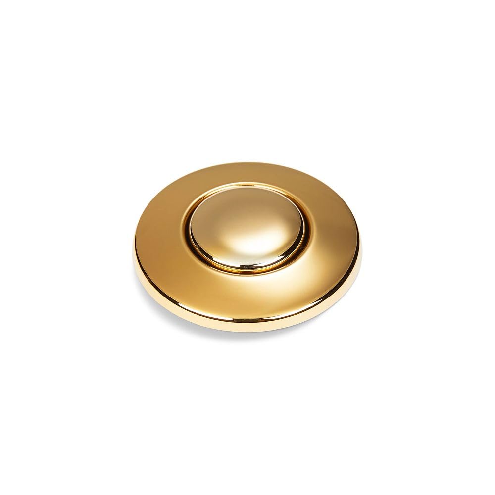 InSinkErator Air Switch Decorative Button - STC-FG French Gold (Shiny) for Garbage Disposal - 1.3 x 0.8 x 1.7 inches - Perfect for Kitchen Sink & Dual Outlet Disposal Systems - Easy Installation & Stylish Upgrade