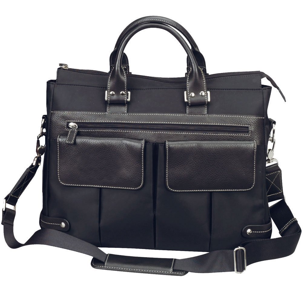 Bellino The Euro Ladies Tote Bag - Stylish Black Leather Handbag for Women, Perfect for Work, Travel & Everyday Use