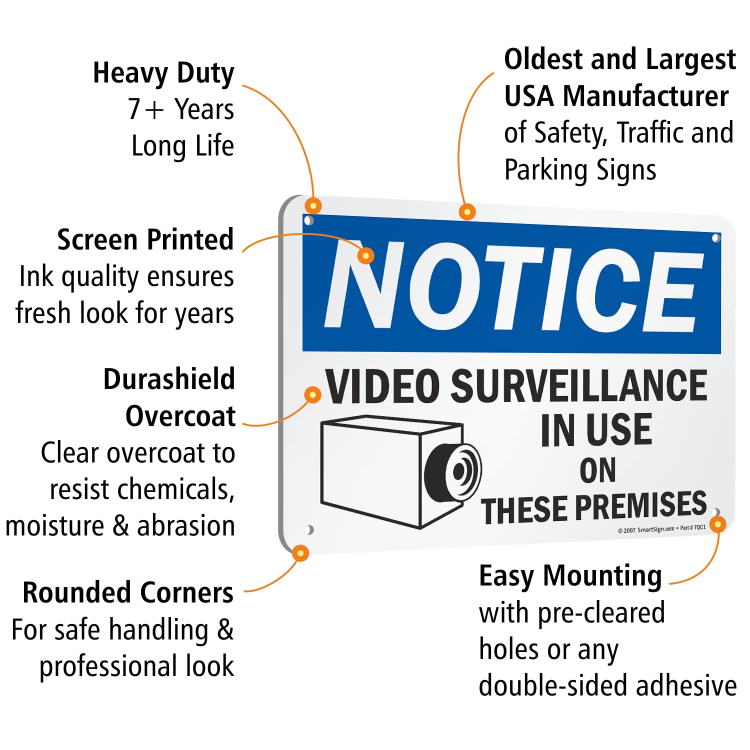 SmartSign 'Video Surveillance in Use' Notice Sign - 7