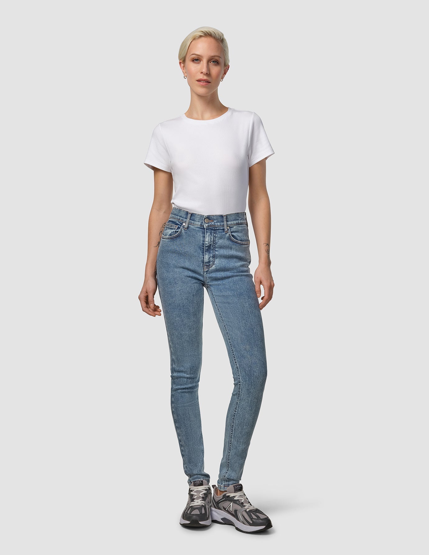 Slim Fit Sculpt Jeans for Women - Snow Blue Wash Denim Pants | Perfect for Casual Wear, Office Outfits & Night Out Looks