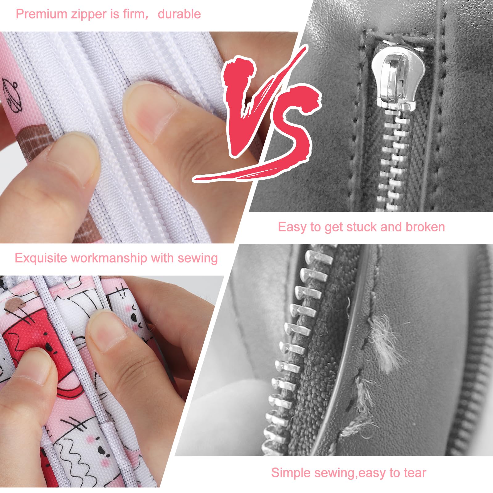 Premium Crochet Hooks Case - Portable Travel Storage Organizer with Zipper Closure, Web Pocket & Needle Slots | Carry Various Crochet Needles Safely | Perfect for Knitting Enthusiasts, On-the-Go Crafting & Yarn Projects (Pink)