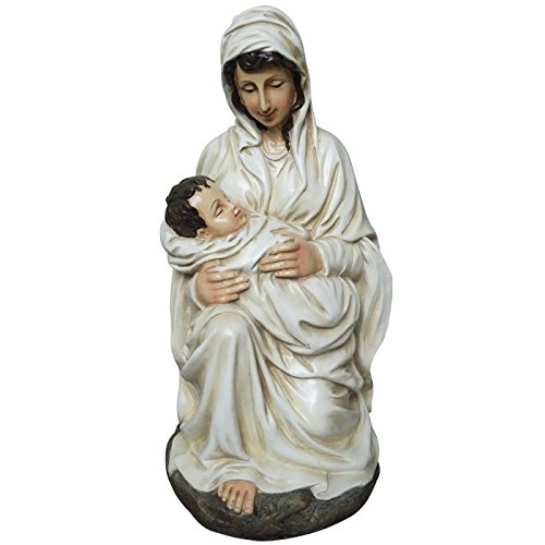 Regency International 24-Inch Resin Nativity Statue - Virgin Mary & Baby Jesus Figurine for Christmas Decor, Home, Church & Outdoor Nativity Scenes