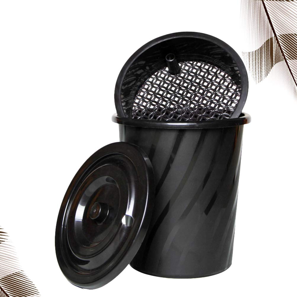 DOITOOL Heavy-Duty Tea Residue Container with Lid - Stainless Steel Tea Waste Bin for Kitchen, Coffee Grounds Filter Bucket & Food Scraps Disposal - Perfect for Tea Ceremony, Coffee Brewing & Home Composting