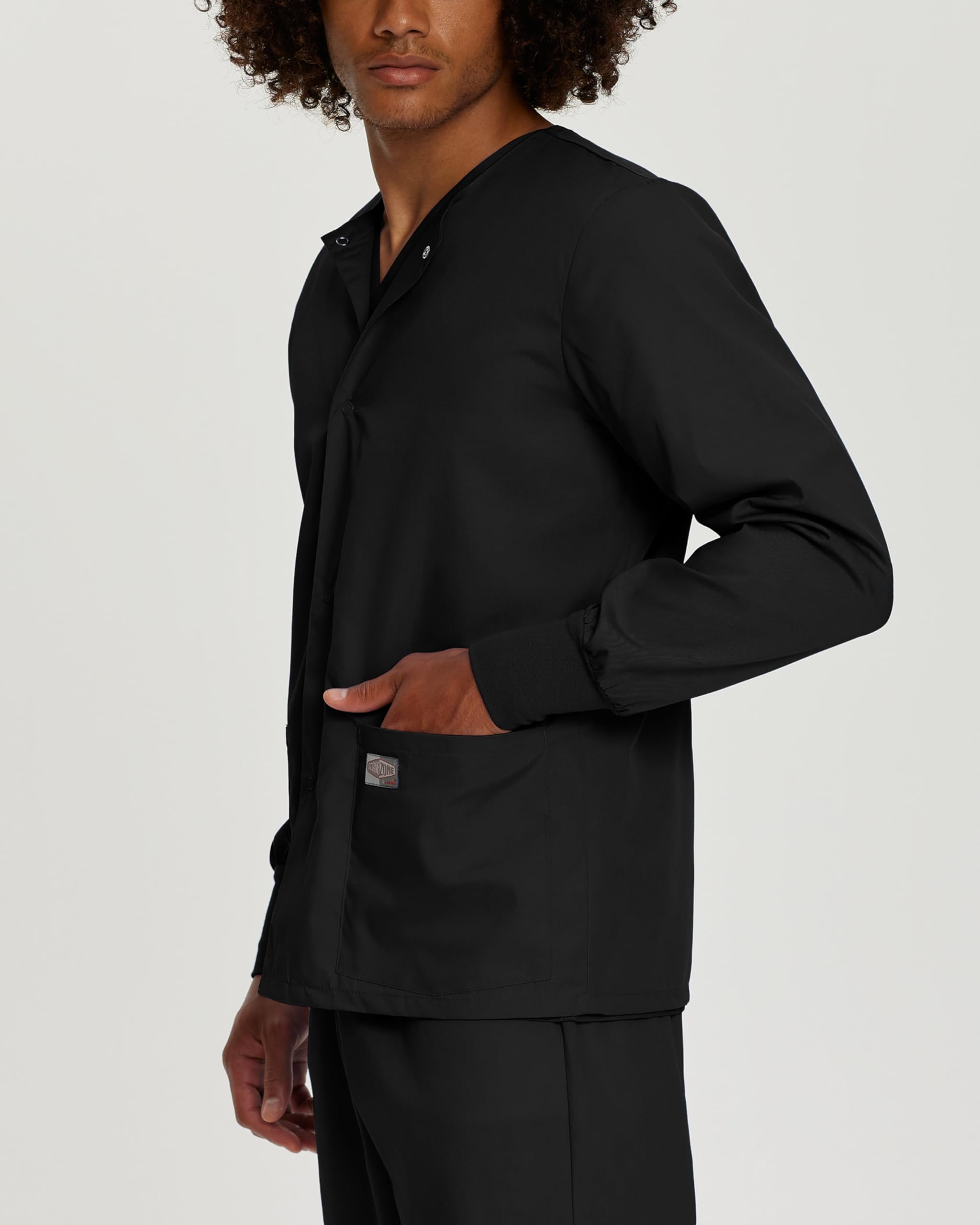 Landau Scrub Zone Unisex Relaxed Fit 2-Pocket Snap-Front Scrub Jacket 75231 - Comfortable Medical Uniform for Doctors & Nurses - Perfect for Hospitals, Clinics & Healthcare Professionals
