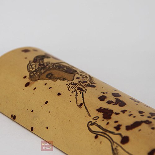 Premium Mottled Bamboo Tea Scoop - Handcrafted Chinese Cha Ze for Gongfu Tea Ceremony | Authentic Xiangfei Zhu Carving | Perfect for Tea Lovers & Collectors | Ideal for Home Tea Brewing & Gift Giving