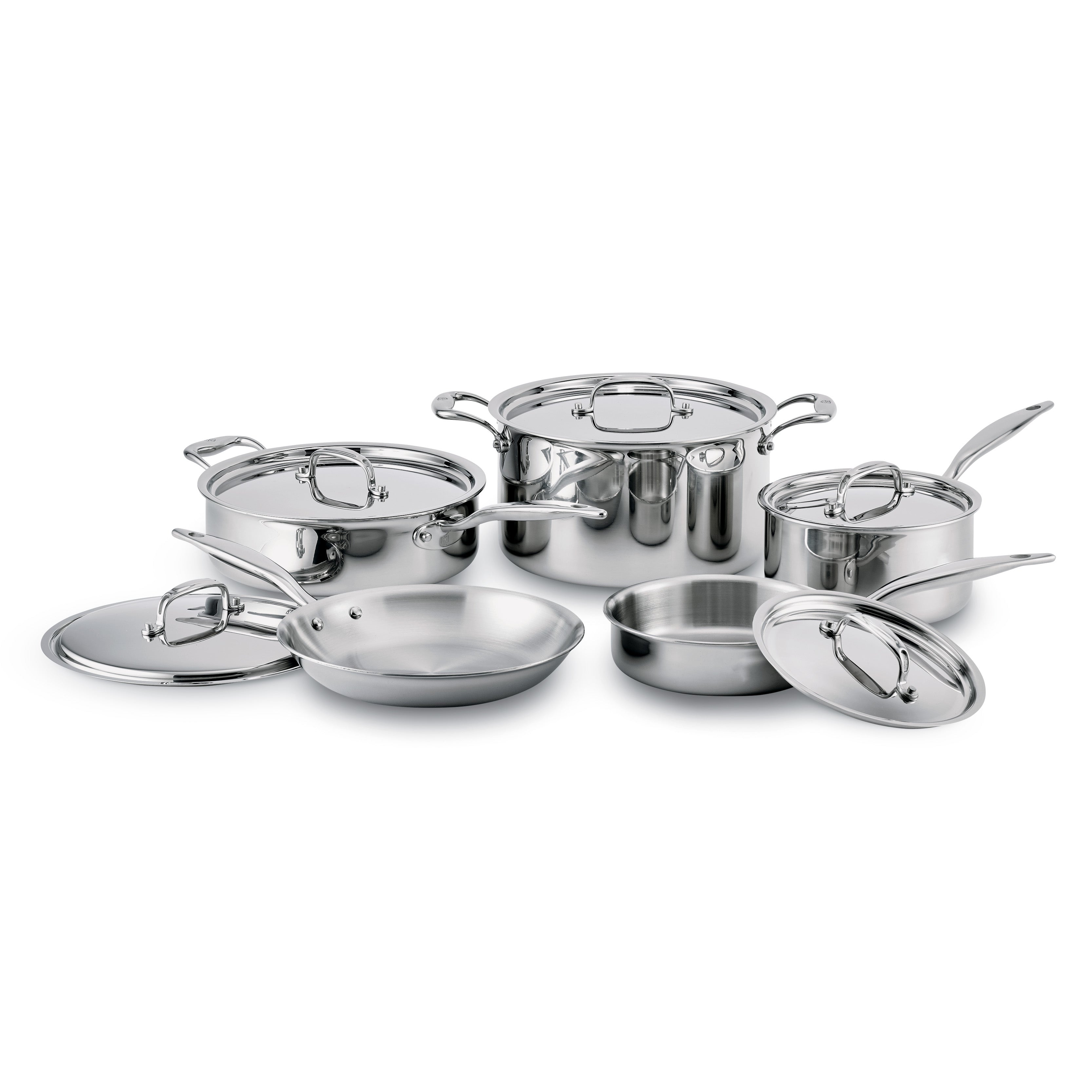Premium Titanium Non-Stick 10-Piece Cookware Set - Durable & Scratch-Resistant for Professional Cooking & Home Kitchens | Perfect for Frying, Sautéing & Boiling
