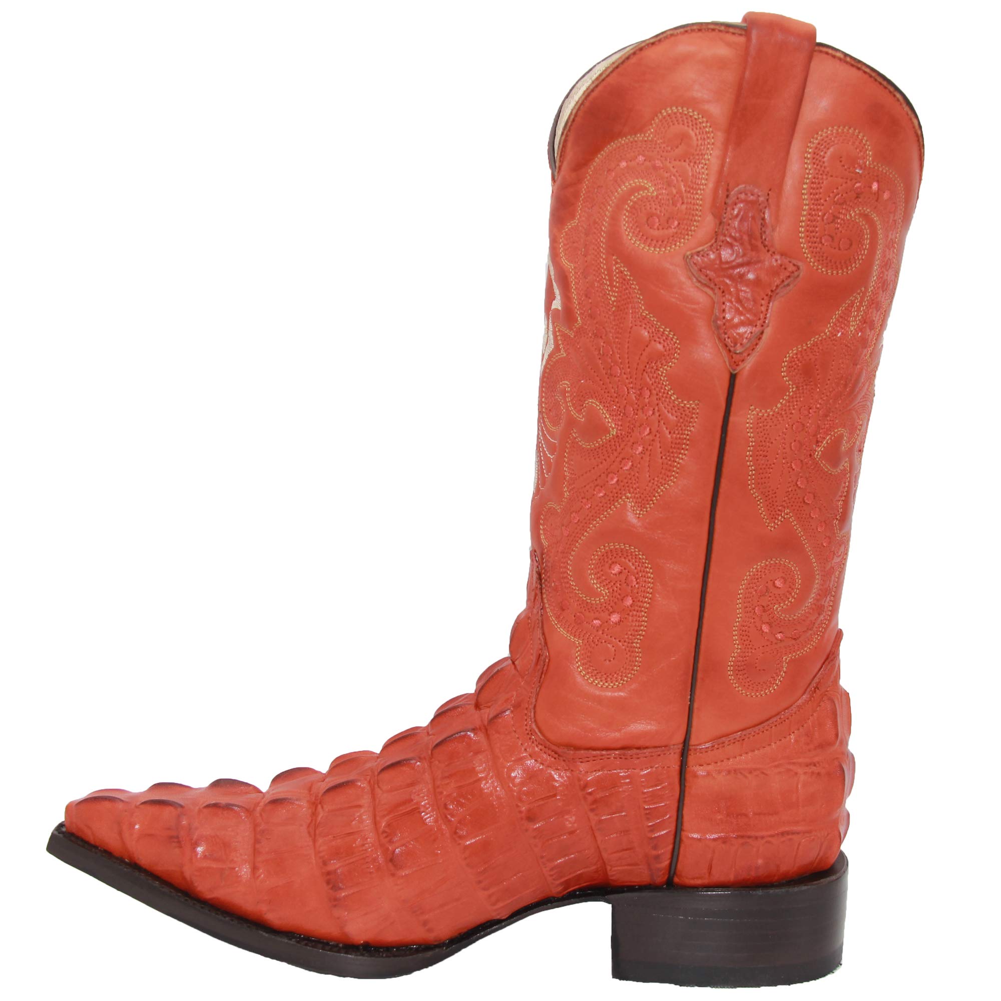 **Men's Crocodile Print Leather Cowboy Boots – Snip Toe Western Boots for Men | Perfect for Rodeo, Country Dancing & Western Fashion**