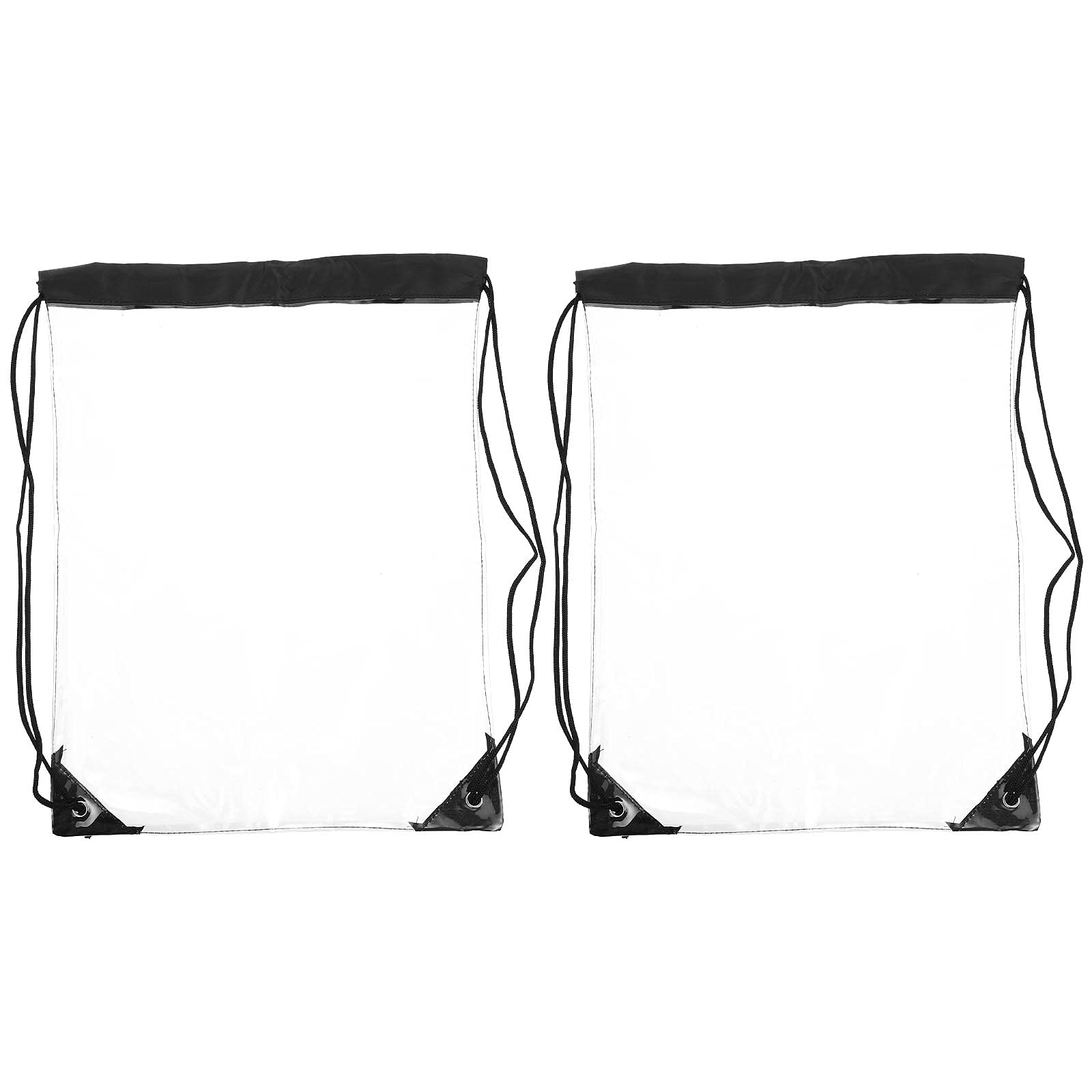 2 Pack Drawstring Storage Bags - Waterproof Transparent Toiletry Organizer for Travel, Gym, Makeup & Daily Essentials - Portable Cosmetic Pouch for Women & Men