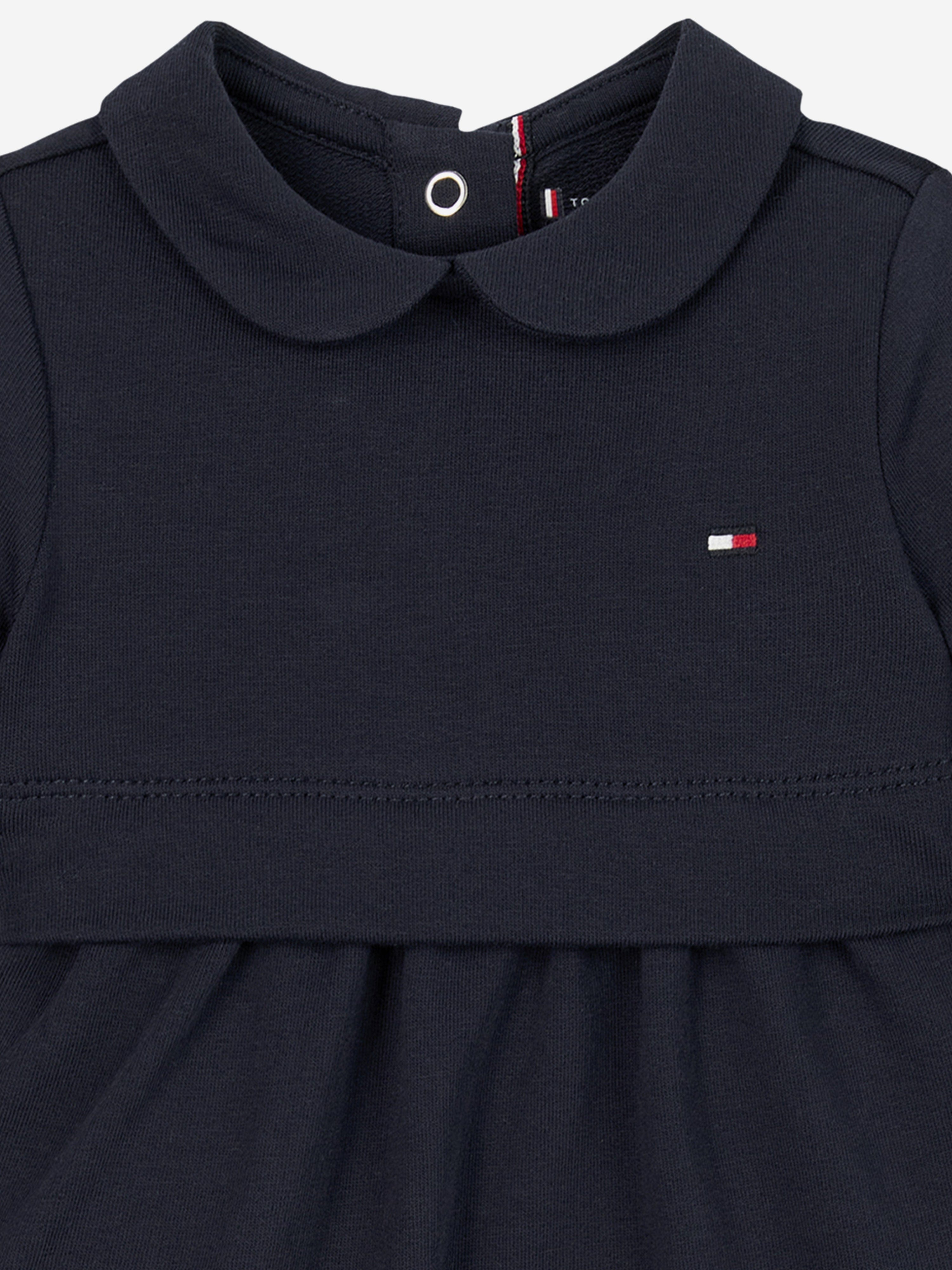 **Navy Blue Baby Girls Essential Dress - Soft & Comfortable Cotton Dress for Toddlers - Perfect for Playdates, Parties & Everyday Wear**