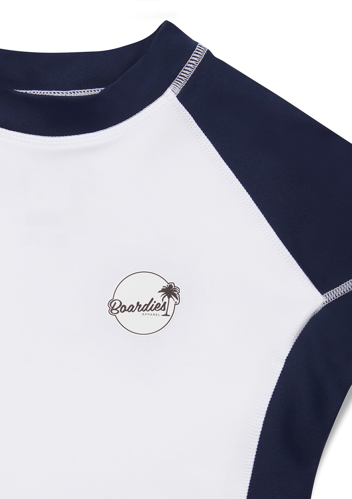 Premium White and Navy Rash Guard for Men & Women - UPF 50+ Sun Protection, Quick Dry Swim Shirt for Surfing, Swimming, Beach & Outdoor Activities