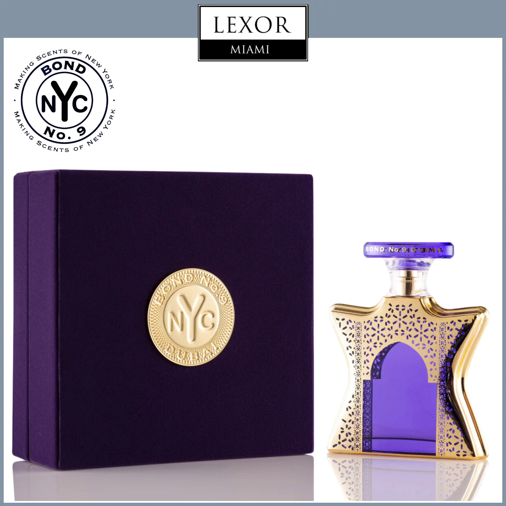 Bond No. 9 Dubai Amethyst Eau de Parfum 3.4 oz - Unisex Luxury Perfume for Men & Women - Perfect for Evening Events, Date Nights & Special Occasions