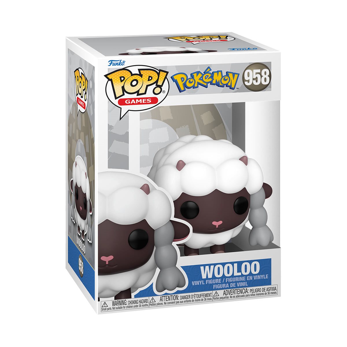 Funko Pop Pokemon Wooloo #958 - Cute Collectible Vinyl Figure for Pokemon Fans | Perfect for Display, Gifts & Anime Collections