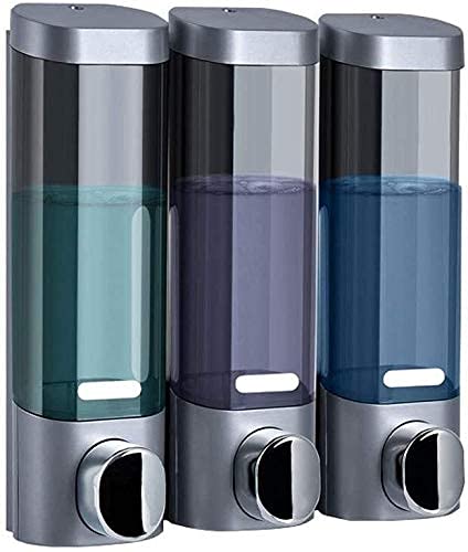 GANE 300ml Wall-Mounted Soap Dispenser - Bathroom & Hotel Decor, 3-Compartment Soap Box with Hand Sanitizer Holder | Perfect for Home, Office & Public Restrooms