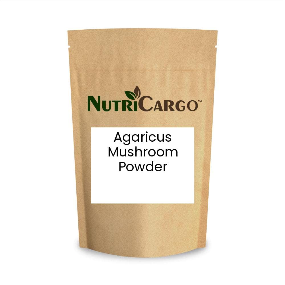 Organic Agaricus Mushroom Powder 1.1 LBS (500 G) - Premium Superfood Supplement for Immune Support, Energy Boost & Wellness - Perfect for Smoothies, Coffee & Baking