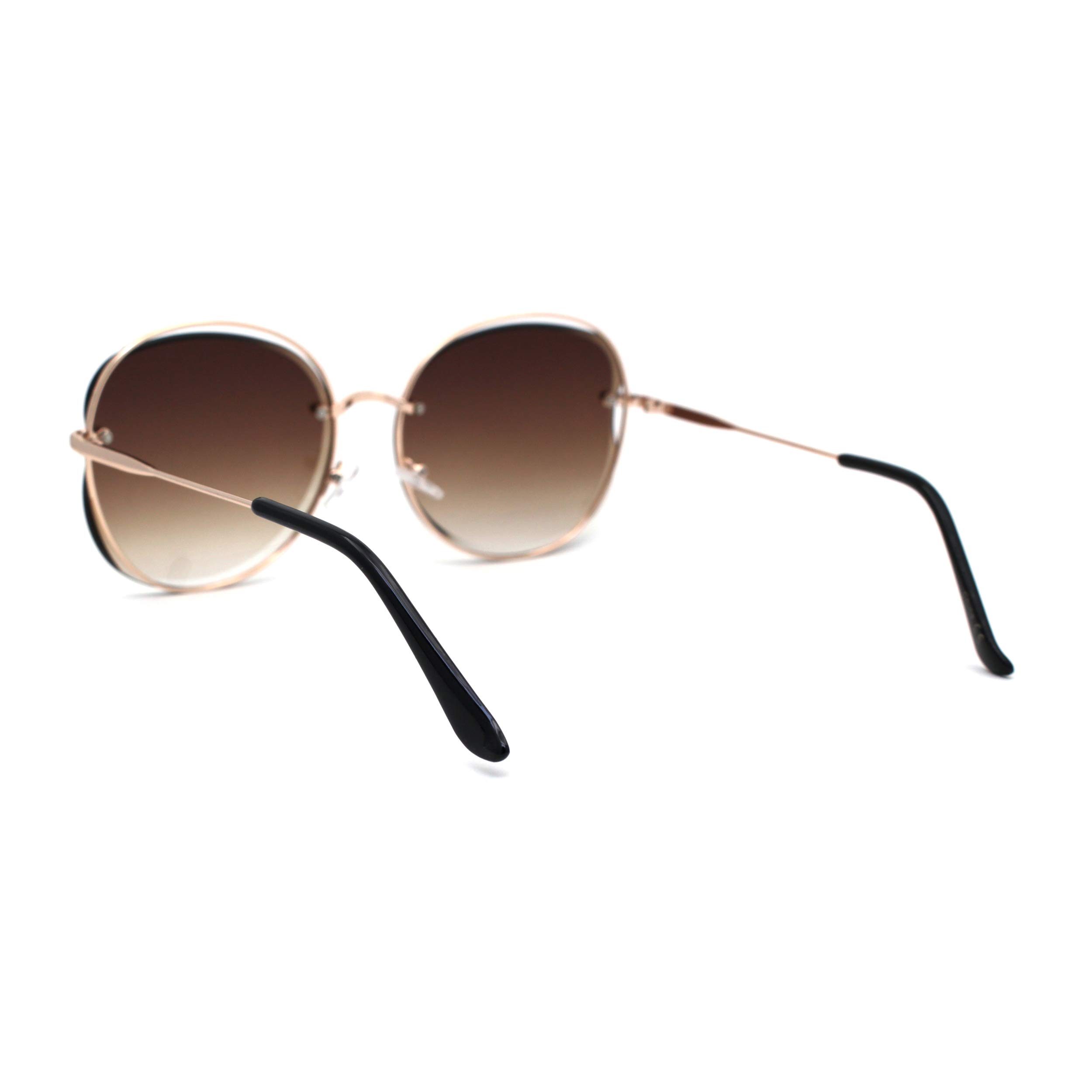 Women's Fashion Butterfly Sunglasses with Exposed Lens - Trendy Diva Style for Summer Outfits & Beach Vacations