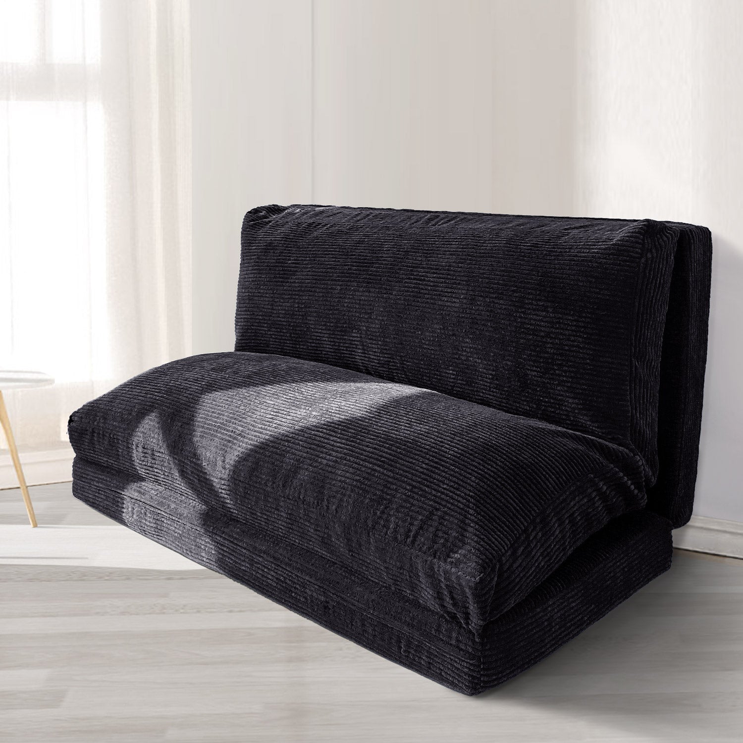 MAXYOYO Foldable Corduroy Bean Bag Sofa Bed with Washable Cover - Perfect for Living Room Lounging, Dorm Room Comfort & Kids Play Area
