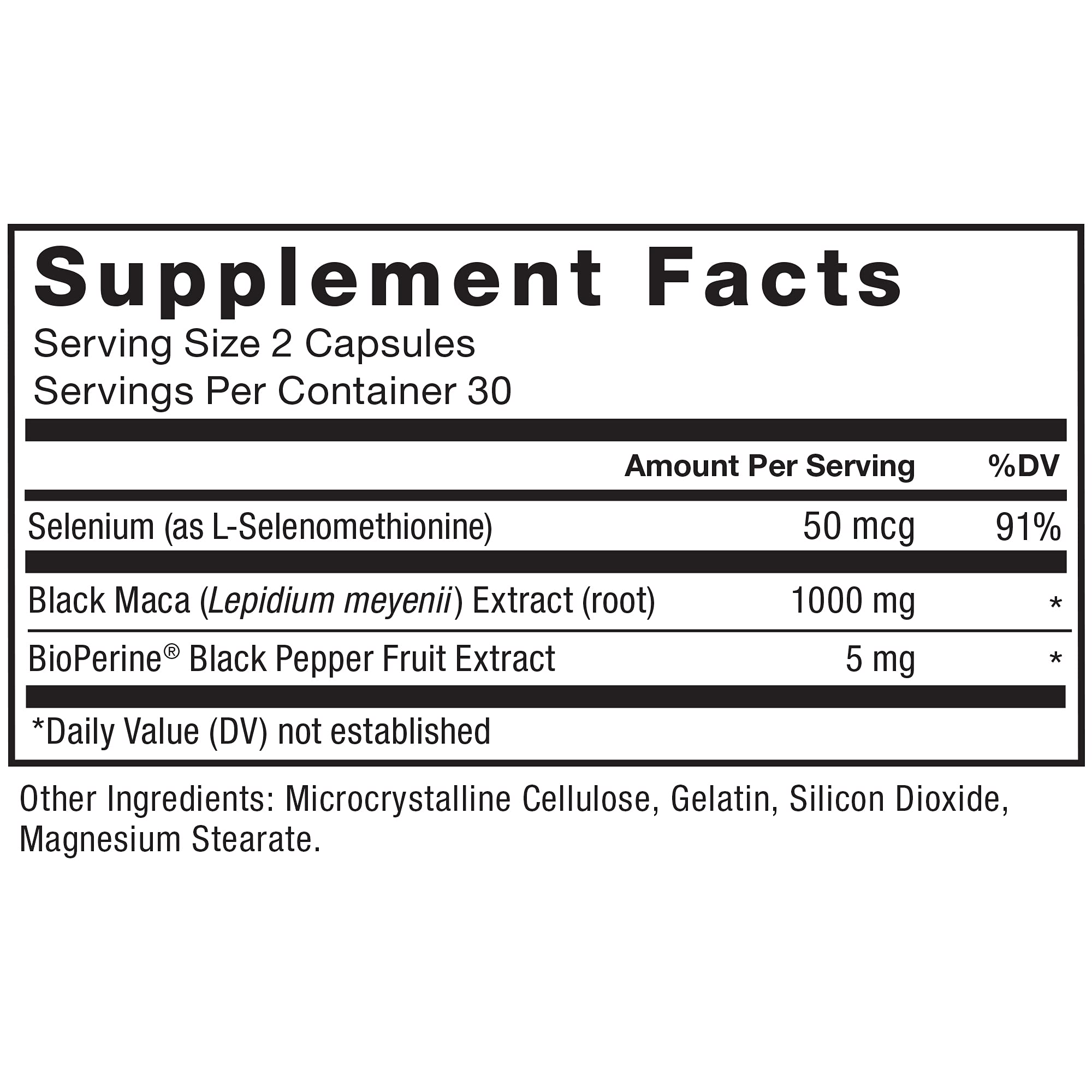 Force Factor Black Maca Root Supplement for Men - 1000mg Natural Maca Negra Extract with Superior Absorption, 60 Capsules - Energy, Stamina & Vitality Booster for Workout, Fitness & Daily Performance