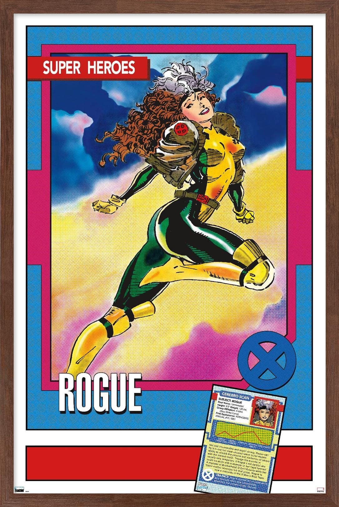Trends International Marvel Trading Cards - Rogue Wall Poster, 14.725