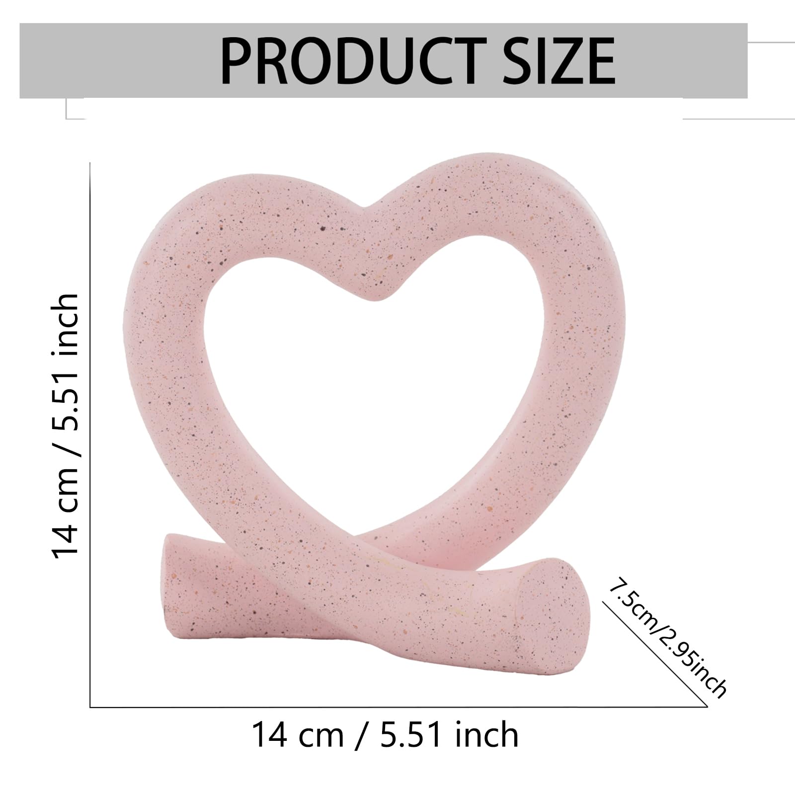 Heart Sculpture Home Decor - Modern Love Line Statue for Living Room, Coffee Table, Bedroom & Shelf - Unique Romantic Gift for Valentine's Day, Anniversary & Couples - Perfect for Home Decor, Wedding Decorations & Romantic Surprises