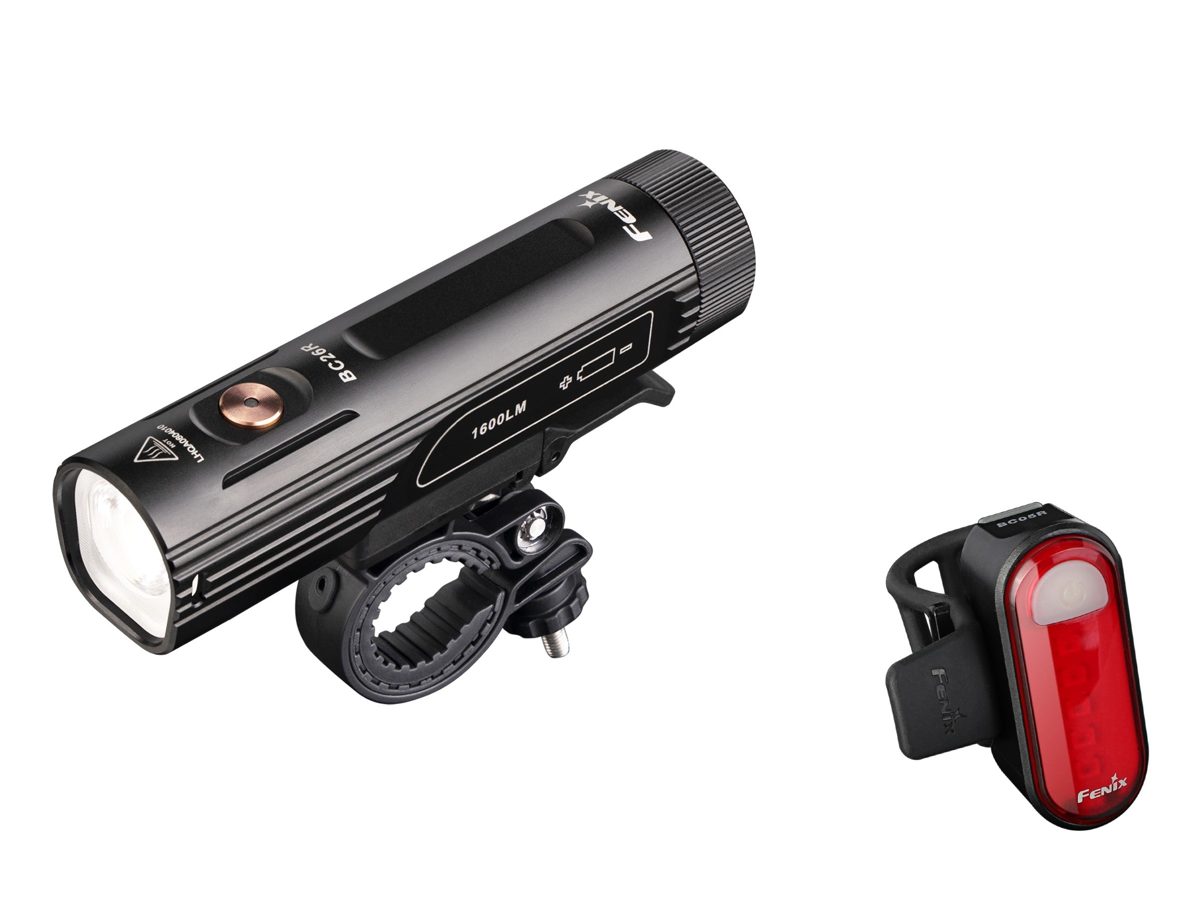 Fenix BC26R 1600 Lumen USB-C Rechargeable Bike Light with BC05R V2 Free Gift - Perfect for Night Cycling, Mountain Biking & Commuting