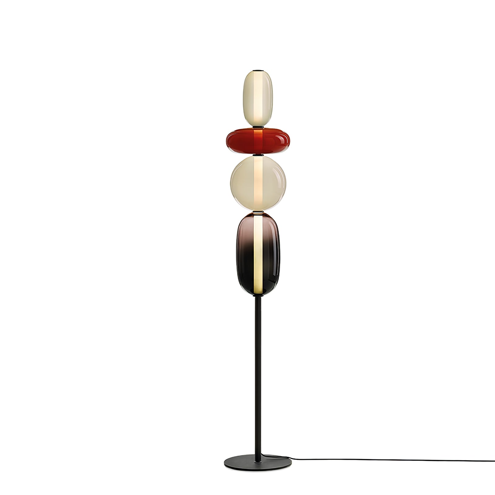 Candied Glass Floor Lamp - Modern LED Standing Light for Living Room, Bedroom, and Office Decor