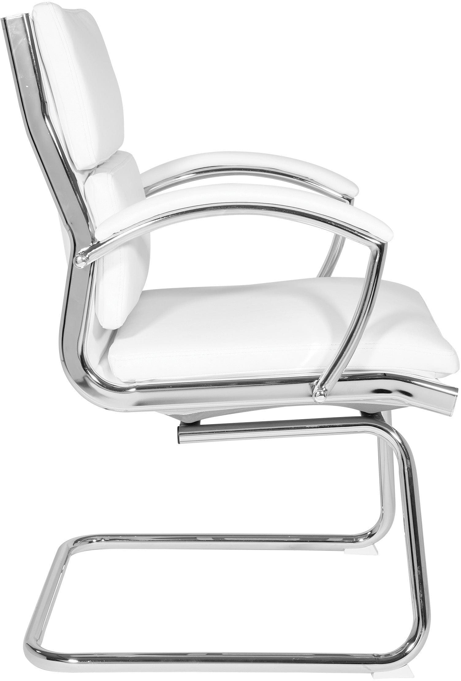 Office Star FL5385C Mid Back Faux Leather Visitor Chair - Comfortable Guest Seating for Reception Areas, Waiting Rooms & Office Lobbies