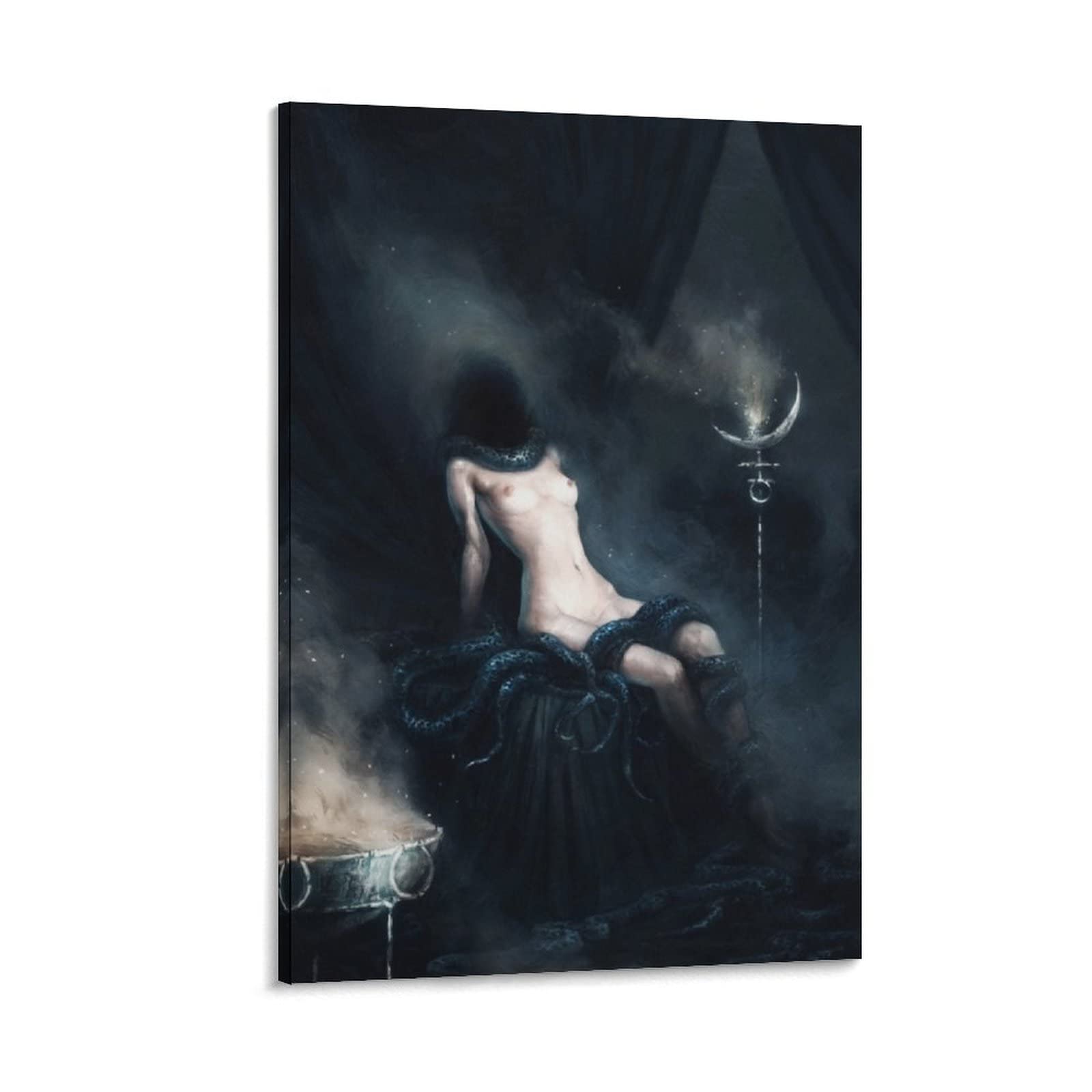 The Enchanting Tale of Beauty and the Serpent: A Gothic Art Revelation