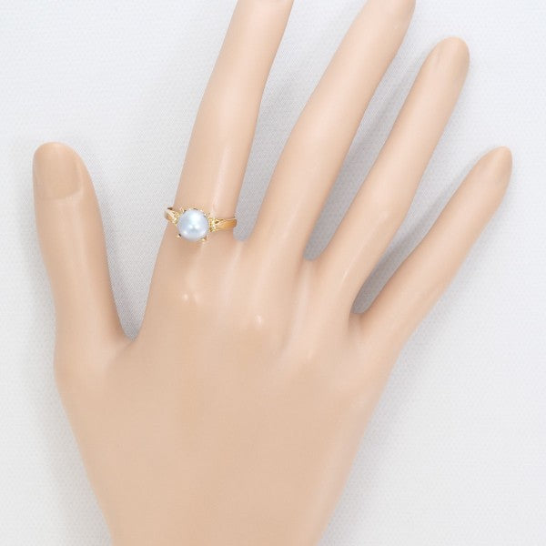 18K Yellow Gold Pearl Ring - 7.5mm Cultured Pearl Vintage Jewelry for Women - Perfect for Weddings, Anniversaries & Special Occasions