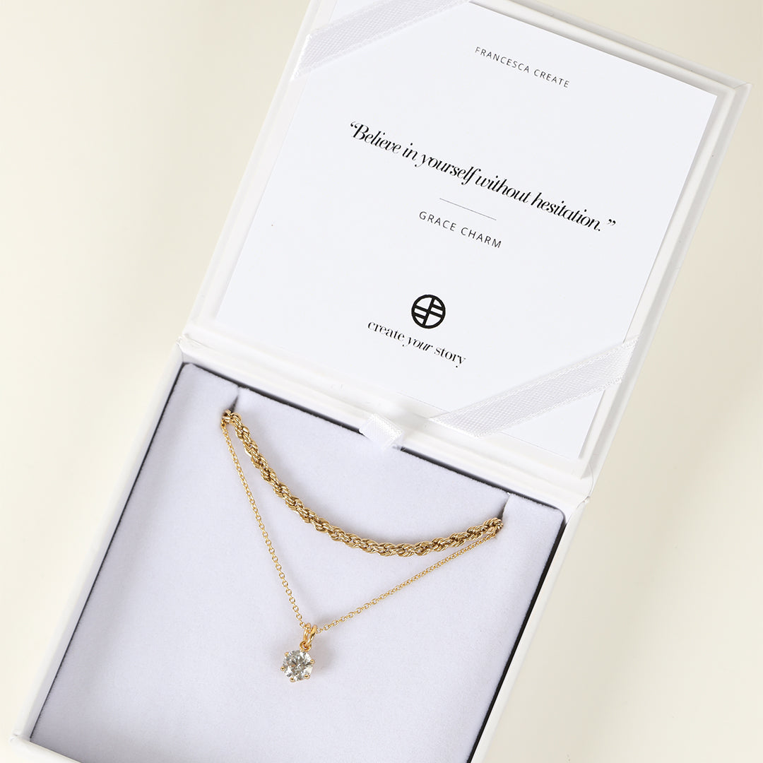 Grace Charm Necklace - Elegant Silver Pendant for Women | Perfect for Weddings, Date Nights & Special Occasions