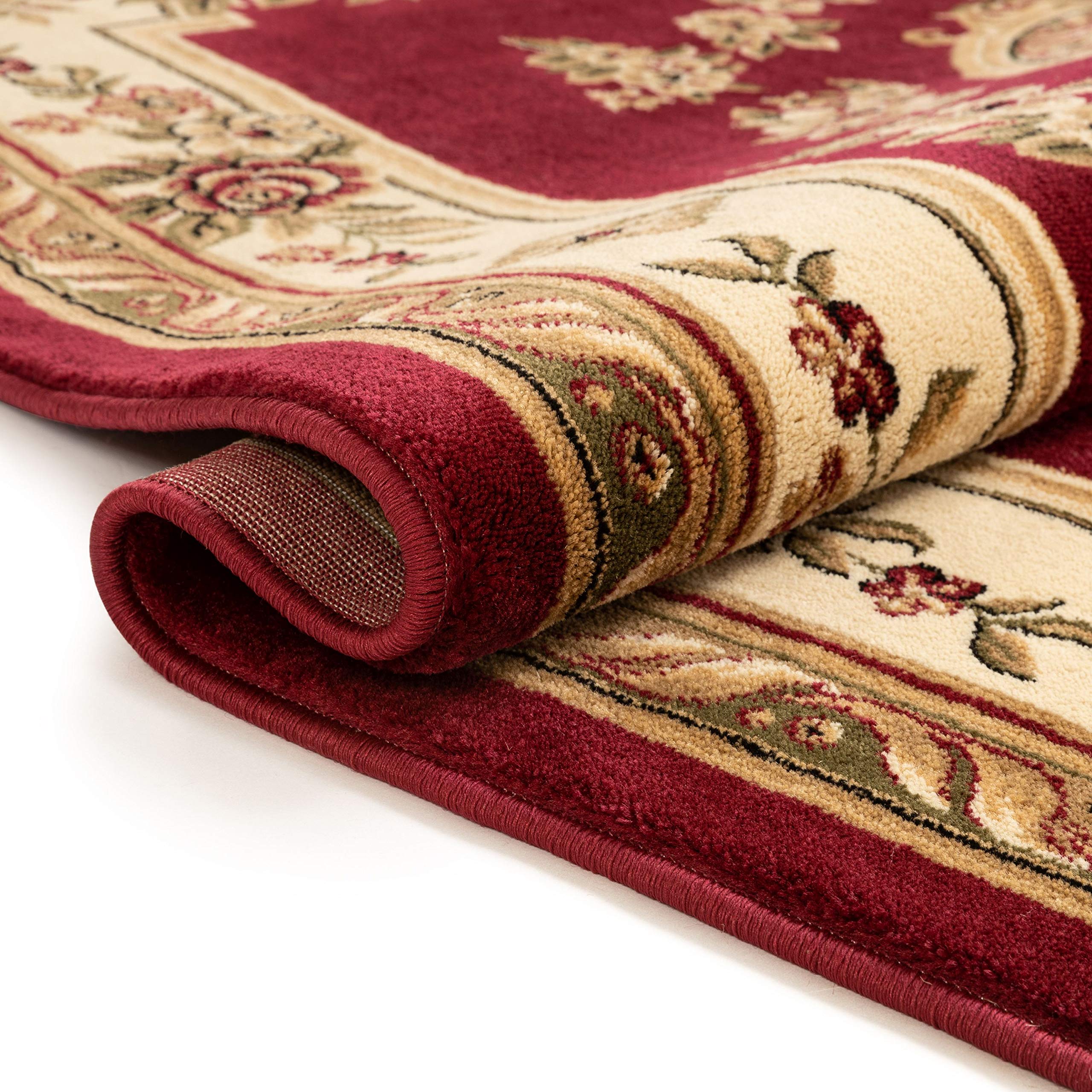 French European Traditional Pastoral Medallion Area Rug 4x5 4x6 (3'11