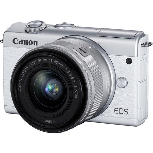 Canon EOS M200 Mirrorless Digital Camera with 15-45mm Lens (White) - Perfect for Vlogging, Travel Photography & Everyday Shooting