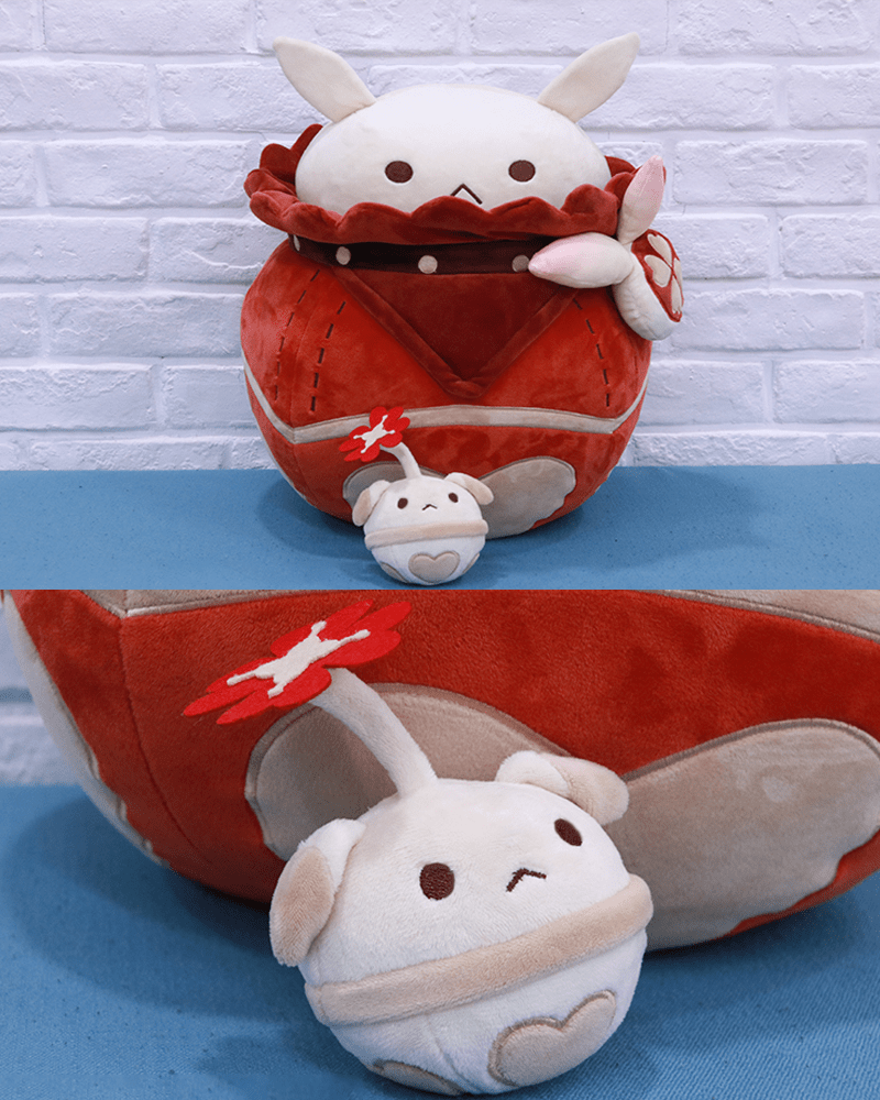 Genshin Impact Klee Jumpy Dumpty Plush Doll Set - Cute Anime Collectible for Fans, Perfect for Bedroom Decor, Cosplay Props, and Gift Giving