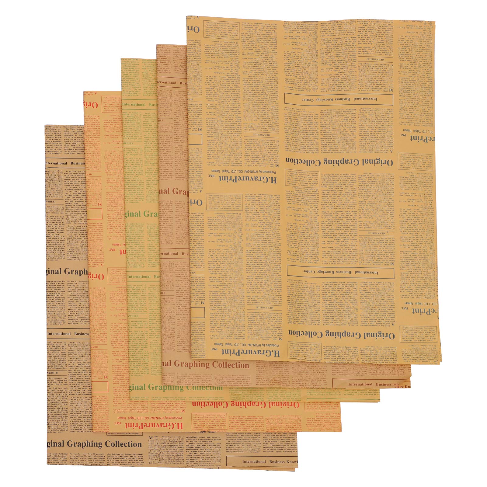 NUOBESTY 20-Piece Vintage Newspaper Gift Wrapping Paper Set - Eco-Friendly Kraft Paper for DIY Crafts, Present Wrapping & Floral Arrangements | Perfect for Birthday Gifts, Wedding Favors & Christmas Presents