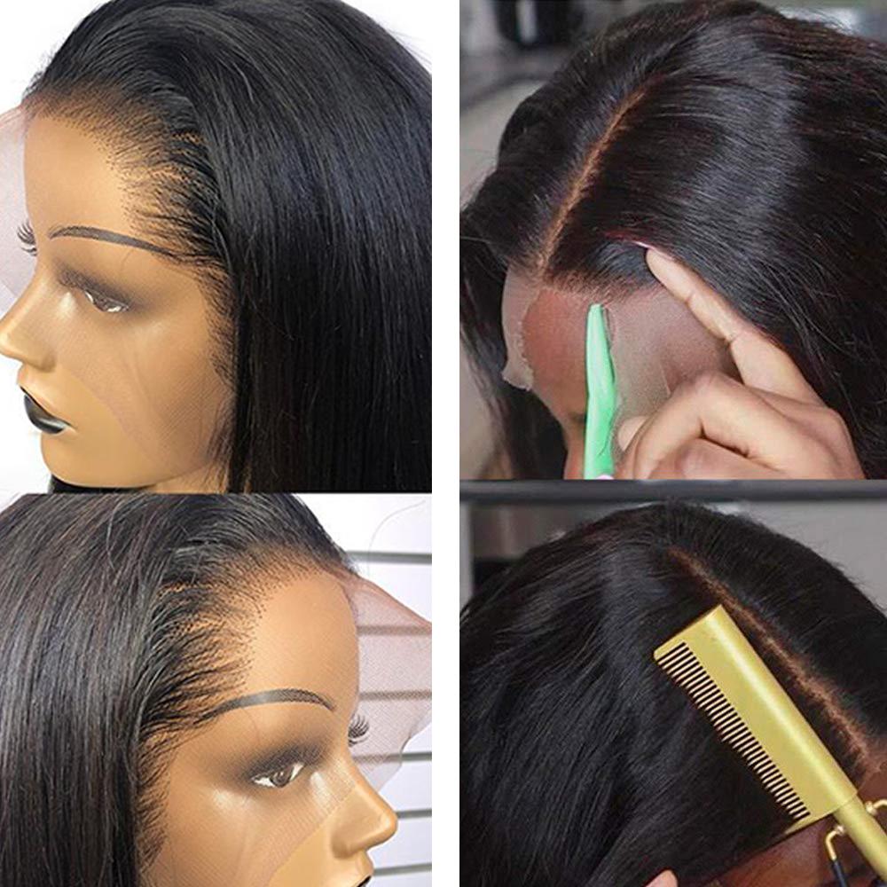 13x4 Transparent Lace Front Wig - Natural Black 180% Density Human Hair - Perfect for Daily Wear, Parties & Special Occasions