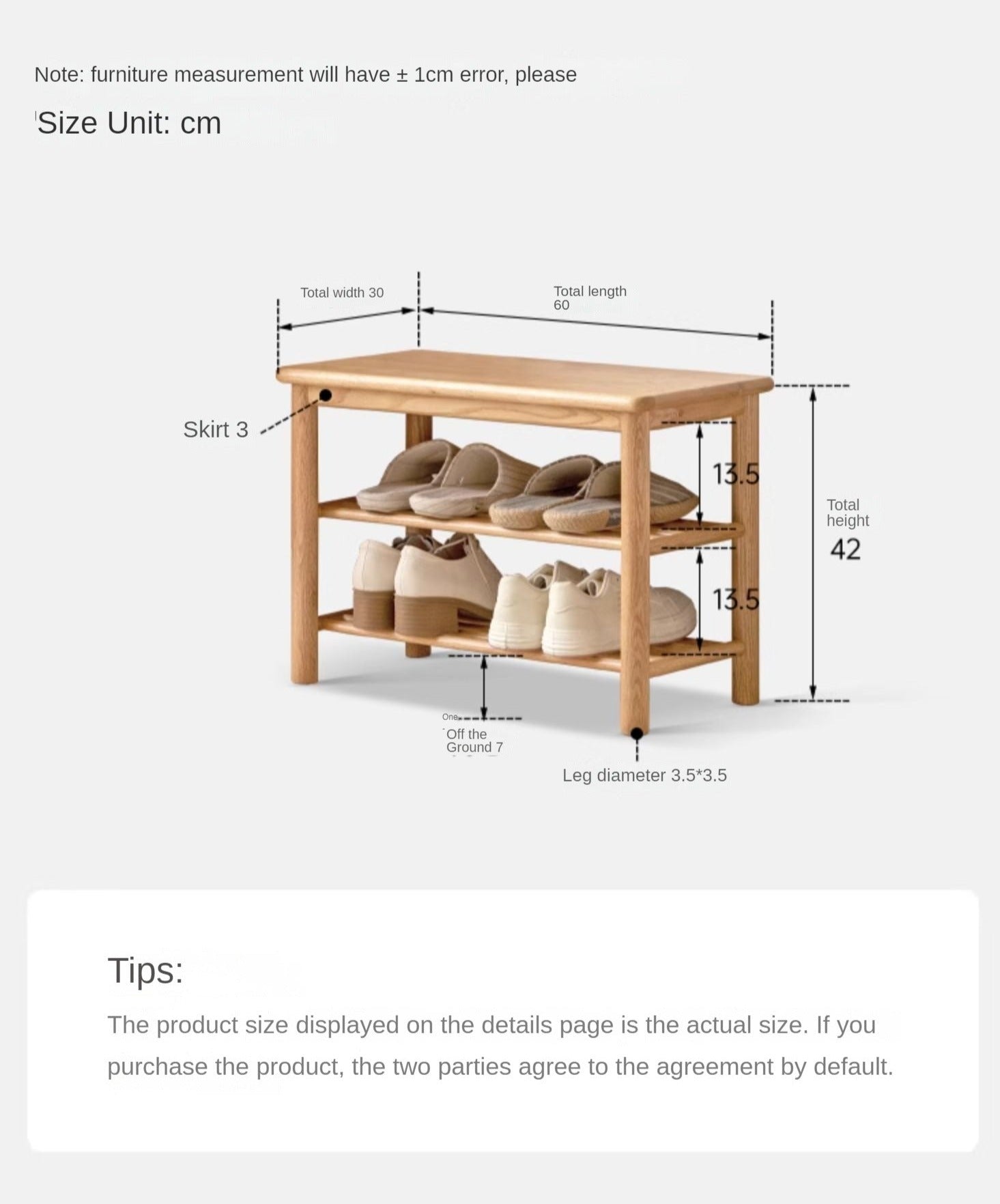 Solid Oak Wood Shoe Bench - Durable Entryway Stool for Putting On Shoes, Boots & Sneakers - Perfect for Hallway, Bedroom or Mudroom Organization