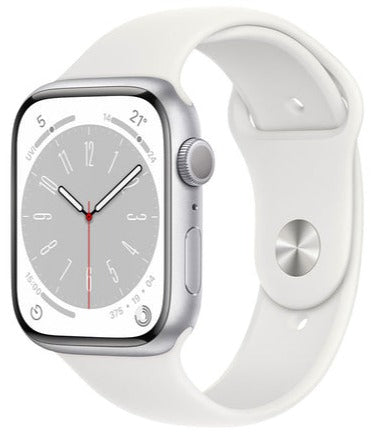 Apple Watch Series 8 (GPS) 41mm Silver Aluminum Case with White Sport Band - M/S Size (MP6K3LL/A) | Smart Fitness Tracker, Heart Rate Monitor, Sleep Tracking for Running, Swimming & Daily Activity