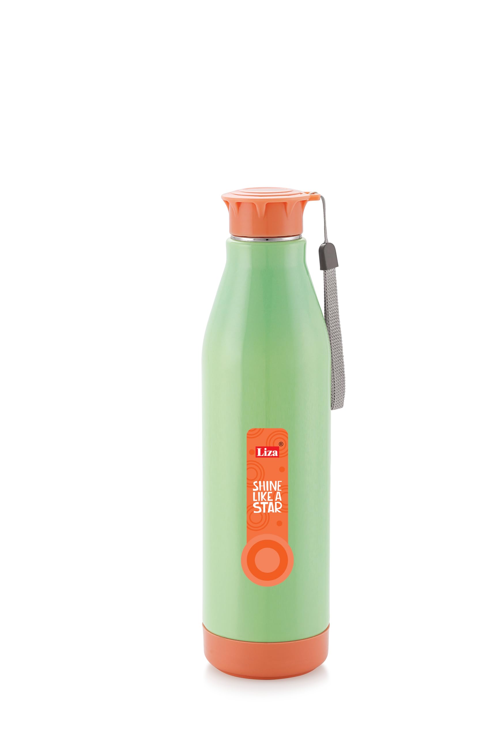 Premium Liza Steel Fit Vacuum Insulated Stainless Steel Water Bottle - 650ml, Leak Proof, Keeps Hot & Cold for Hours - Perfect for Gym, Hiking, Office & Outdoor Activities (Green)