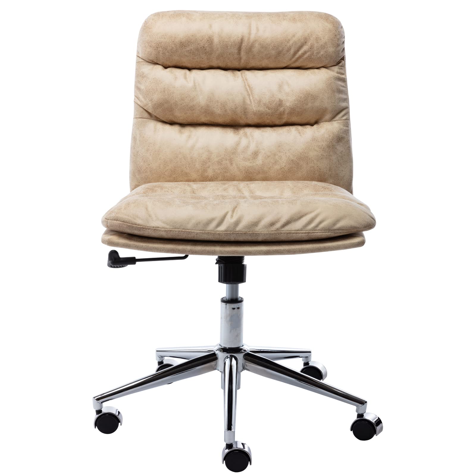 Ergonomic Home Office Chair with Adjustable Tilt & Swivel - Cream Computer Desk Chair for Adults & Teens - Perfect for Study Room, Bedroom, and Workspace Comfort