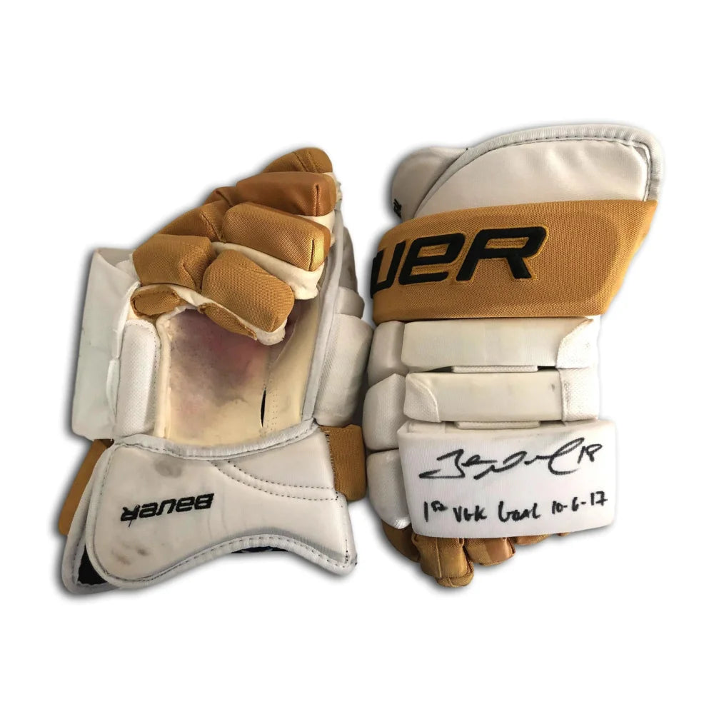 James Neal Autographed & Game Used 2017 Vegas Golden Knights Gloves - 1st VGK Season Collectible Hockey Memorabilia - Perfect for NHL Fans, Sports Collectors & Home Display