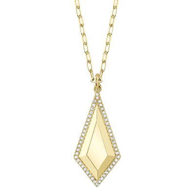 0.13CT Diamond Geo Cut Paper Clip Link Necklace - Elegant Minimalist Jewelry for Women, Perfect for Everyday Wear & Special Occasions