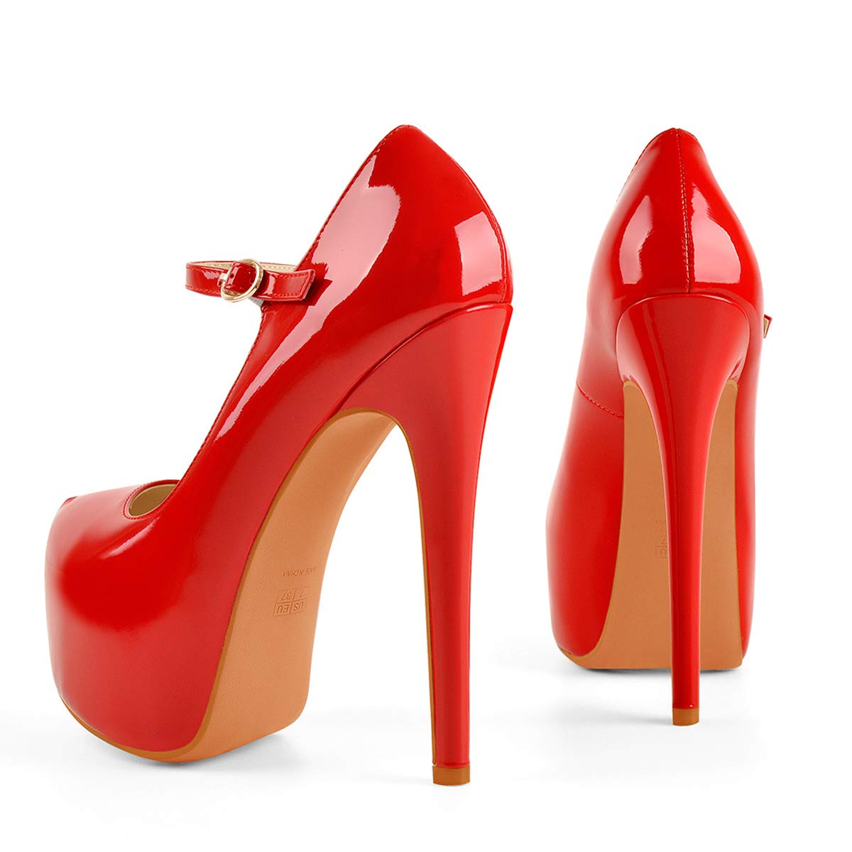 Yolkomo Women's Platform Heels - Ankle Strap Stiletto High Heel Sandals for Party, Wedding & Evening Wear | Comfortable Dress Shoes for Women