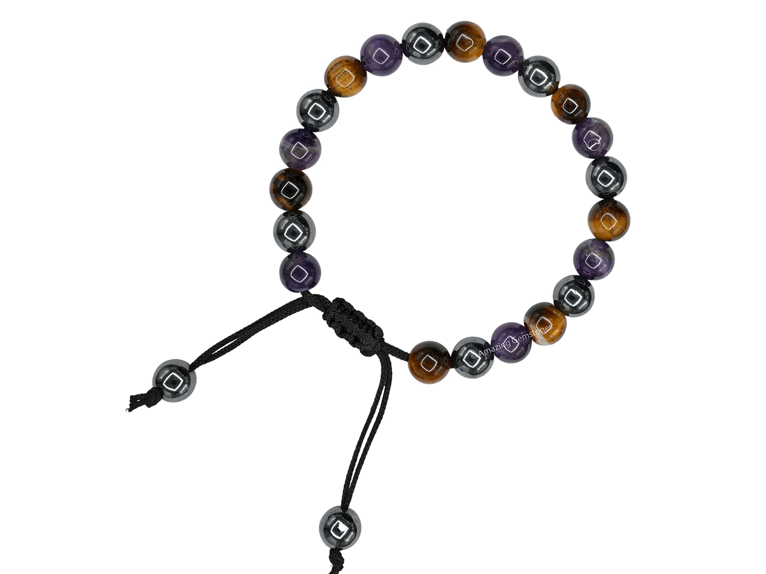 Stop Smoking & Vaping Aid Bracelet - Hematite, Tiger Eye, Amethyst Healing Bracelet Set for Men & Women - Anxiety Relief, Stress Reduction, Calming Gifts - Adjustable Beaded Pulseras - Perfect for Meditation, Yoga & Daily Wear