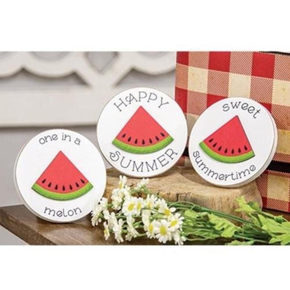 One in a Melon Mini Round Easel Sign - 3 Assorted Designs - Perfect for Baby Showers, Birthday Parties & Wedding Decor
