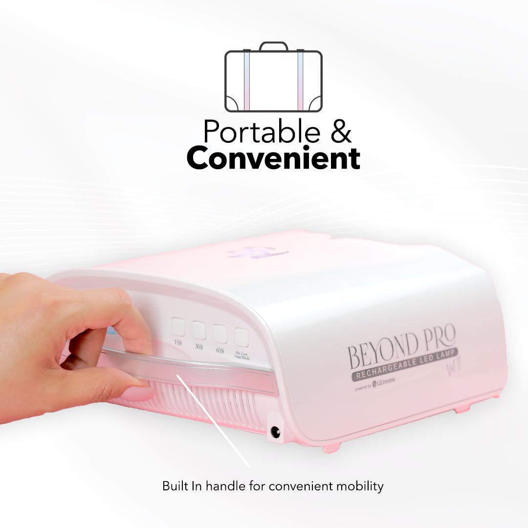 KIARA SKY Beyond Pro Rechargeable LED Nail Lamp for Gel Polish - Vol II (Lavender) | Fast Curing, Professional Salon Quality | Perfect for Home Manicures & Nail Art