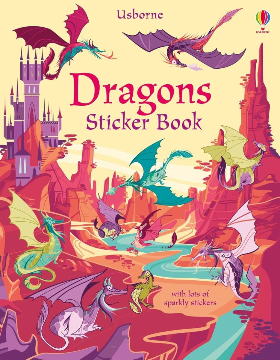 Dragons Sticker Activity Book - Usborne Softcover Children's Art Book | Perfect for Creative Play, Homeschooling & Travel Entertainment