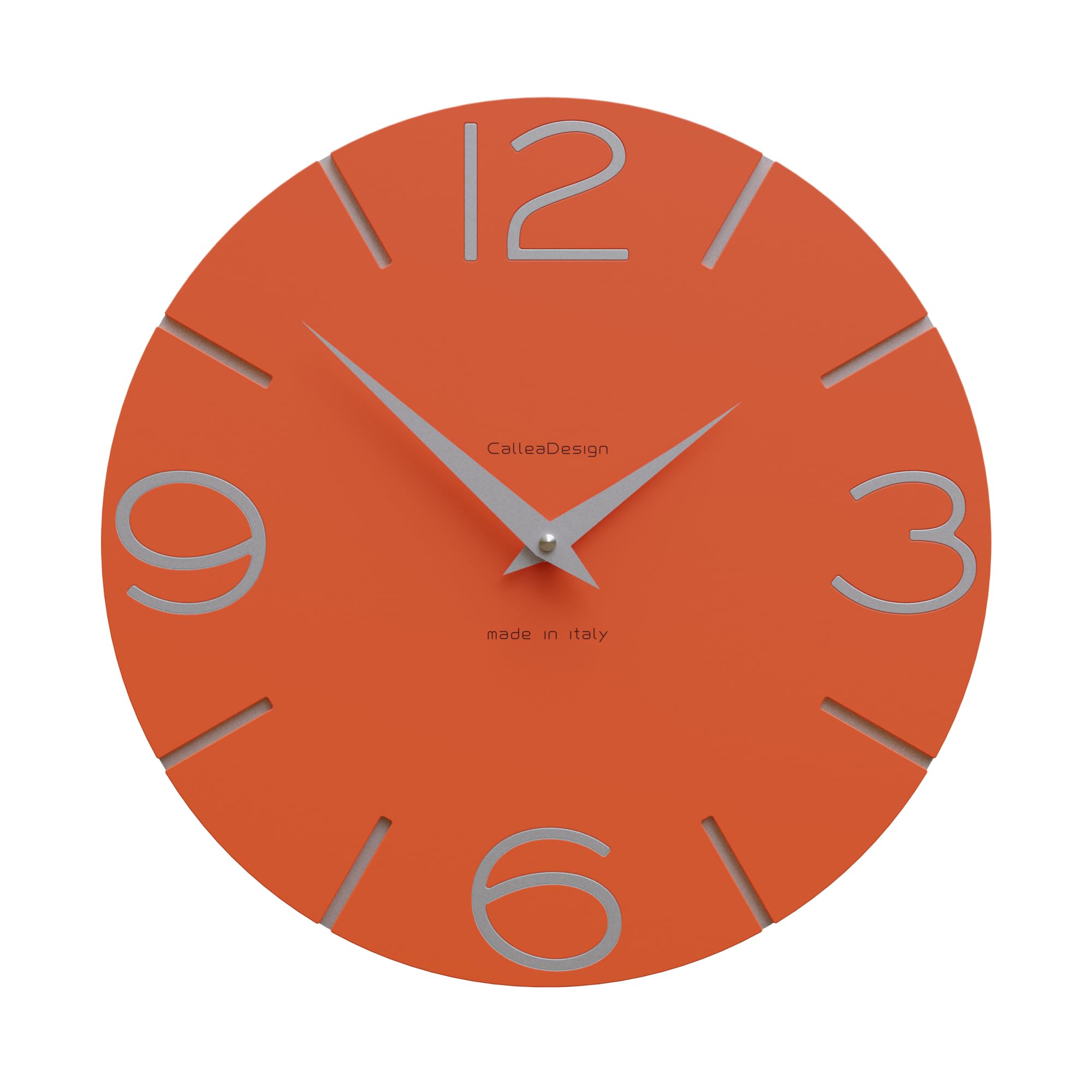 11.8 Inch Modern Wall Clock with Orange Smile Face Design - Perfect for Living Room, Bedroom, Kitchen & Office Decor