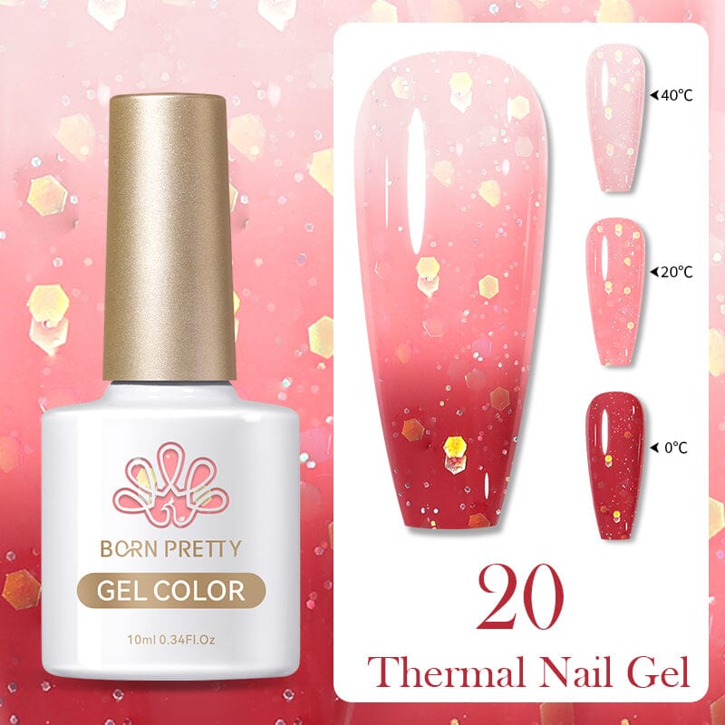 BORN PRETTY 10ml Thermal Color Changing Nail Polish - Long Lasting Gel Nail Lacquer for Manicures & Pedicures, Perfect for Parties, Holidays & Special Occasions
