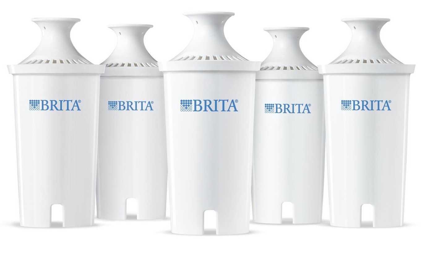 Brita Water Filter Replacement for Pitchers - 5 Pack | Premium Carbon Filtration for Clean, Great-Tasting Water | Perfect for Home, Office & Travel Use