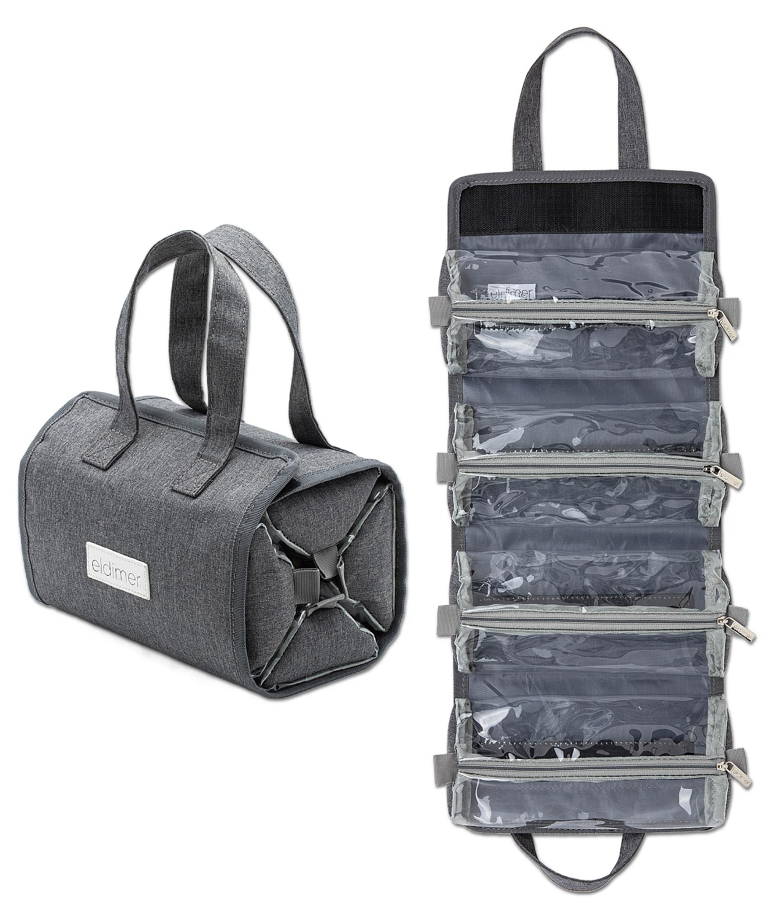 Compact Hanging Toiletry Bag for Women Travel - 4 Removable Compartments - Perfect for Makeup & Medicine - TSA Approved