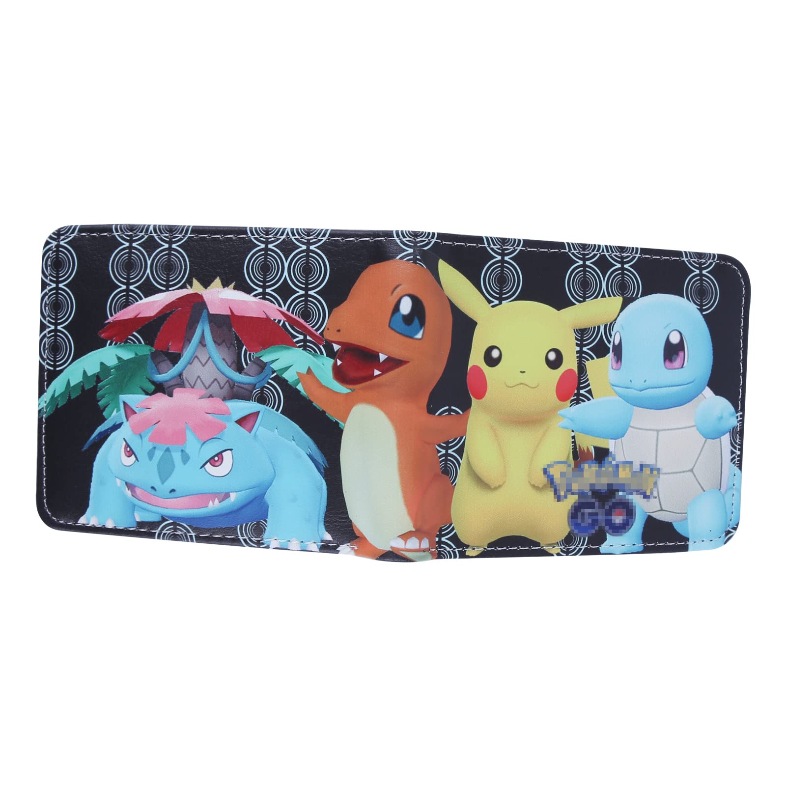 Unisex Bi-Fold PU Leather Wallet with Coin Pocket - Cartoon & Anime Design for Boys, Girls & Kids - Perfect for School, Travel & Everyday Use